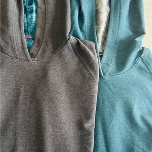 Men Gray and Teal Lululemon Hoodies